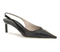 Women's Calf Leather Slingback Heel Black Bos