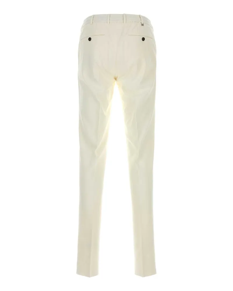 PT TORINO Men's White Stretch Cotton Blend Style Joggers 0010 Pantaloni White