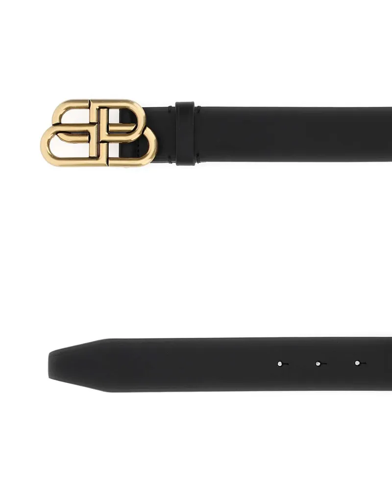 Balenciaga 1000 T Domesticated Calf Le Cinture Belt Black