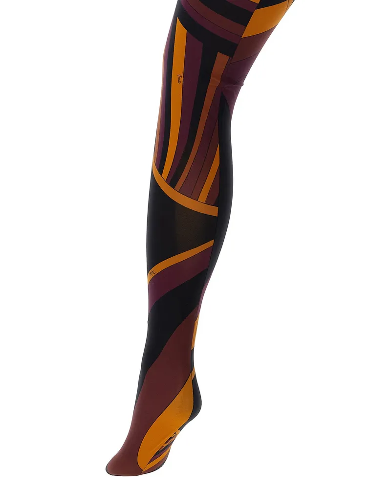 Emilio Pucci Iride Tights — Burgundy Burgundy