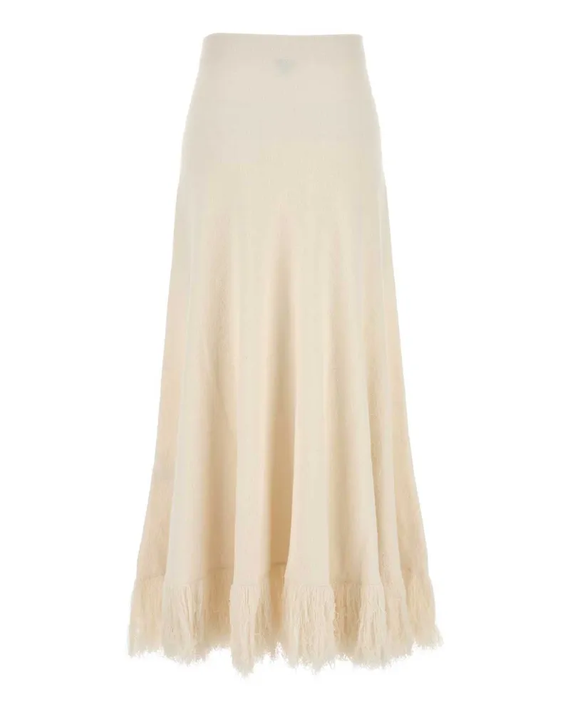 Bottega Veneta Women Ivory Bouclã© Skirt White Exterior: Cotton Nylon Gonne White