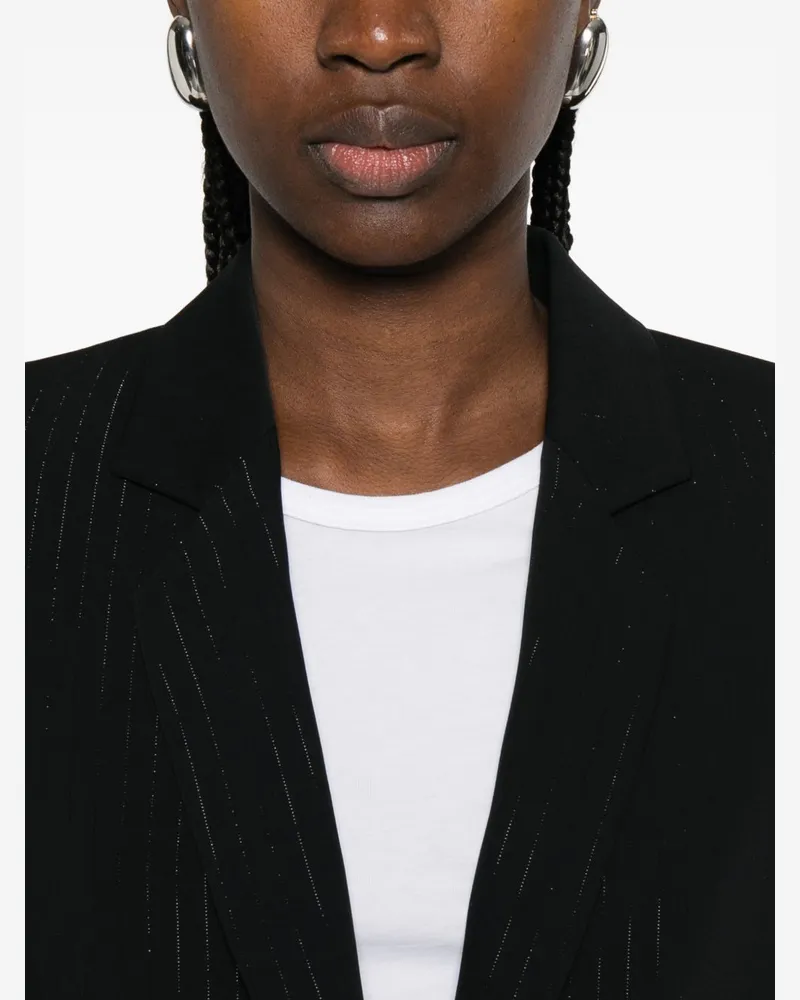 Emporio Armani Pinstripe Blazer — Black Black