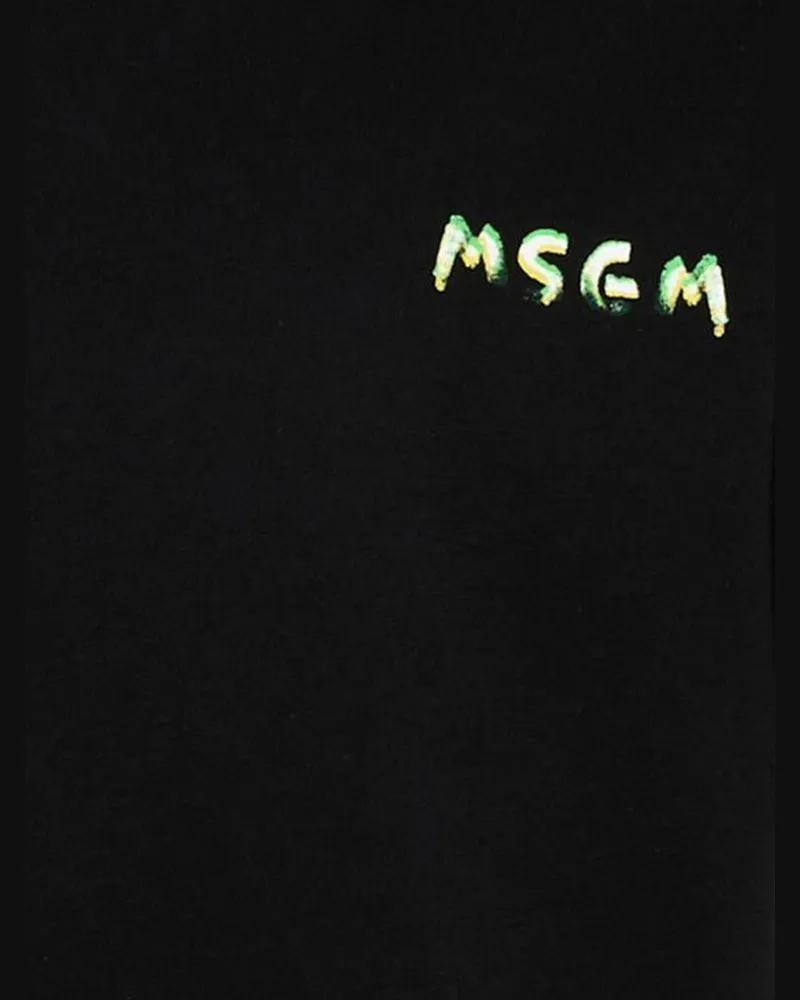MSGM Kids' T-Shirt Cotton Black T-Shirts And Polos Black