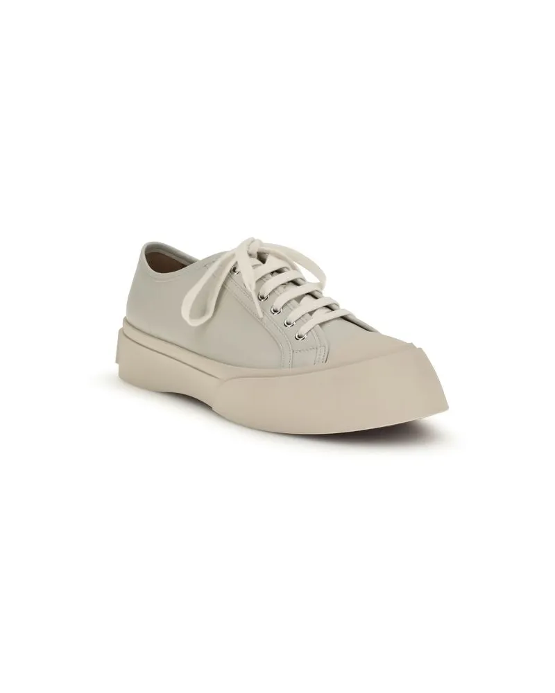 Marni Men's White Calf Leather Bos Taurus Chunky Sneakers White