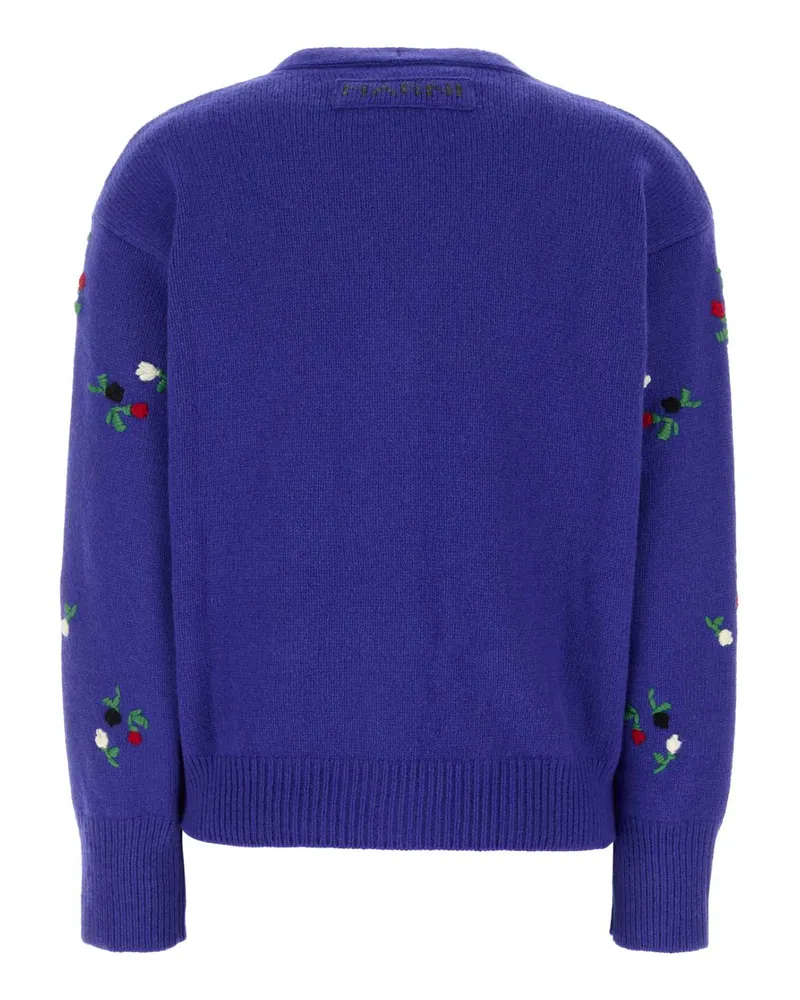 Marni Women's Blue Wool Blend Cardigan Bluette Maglieria Sweater Blue