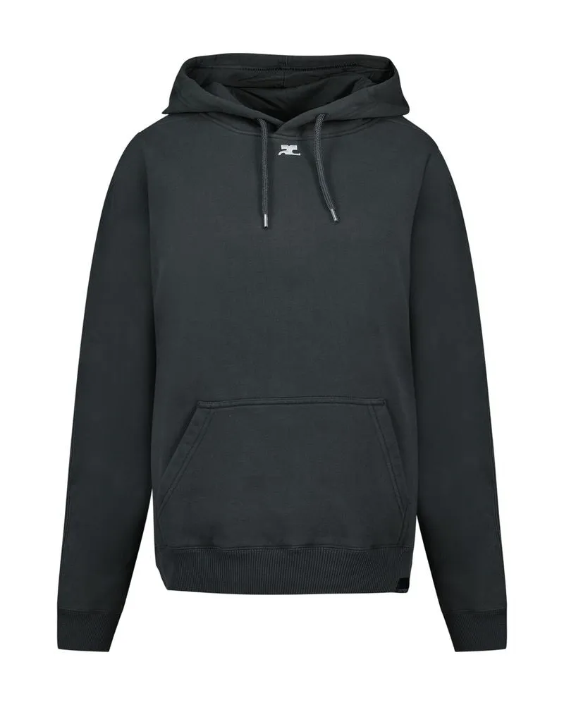 Courrèges Men's Oversized Hoodie -  Cotton Black Concept-Store Ready-To-Wear Black