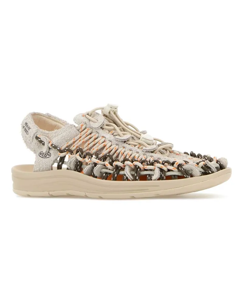 Keen Unisex Chalk Suede Uneek Lea Slip Ons Tangerinecream Sneaker Beige