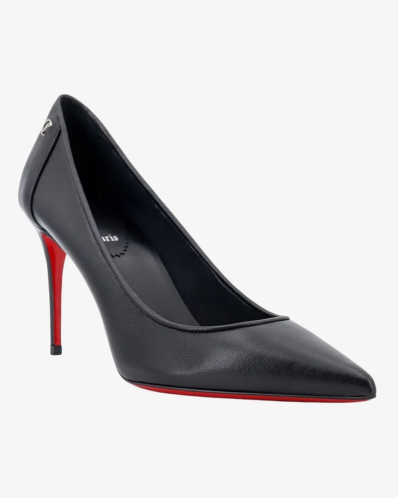 Christian Louboutin Women's Pumps Sporty Kate 85 Leather Black High Heel Shoes Black