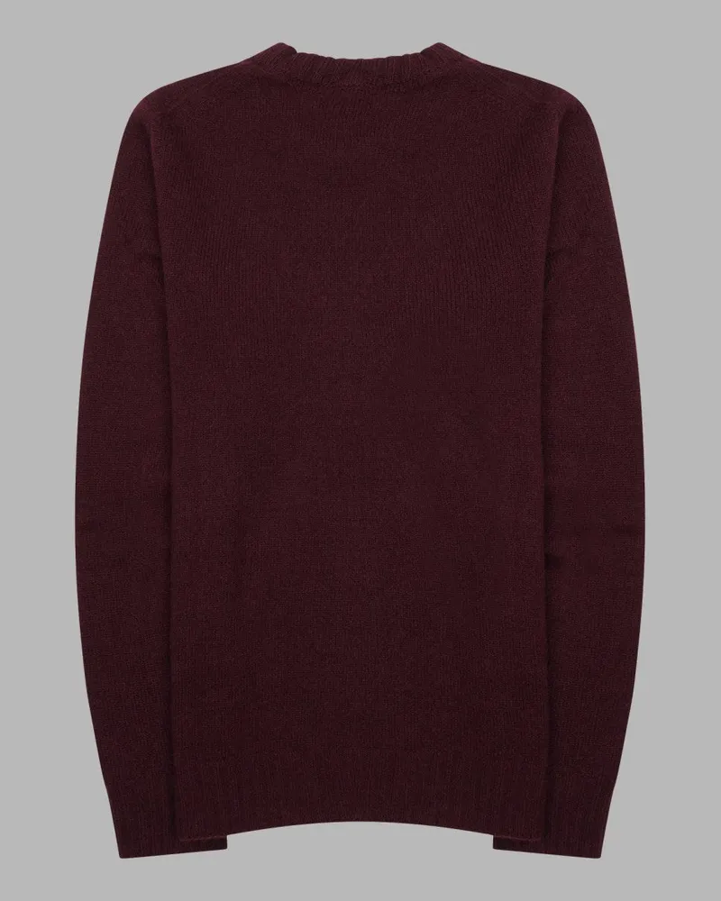 ALYSI Merino Wool and Cashmere Sweater — Bordeaux Bordeaux