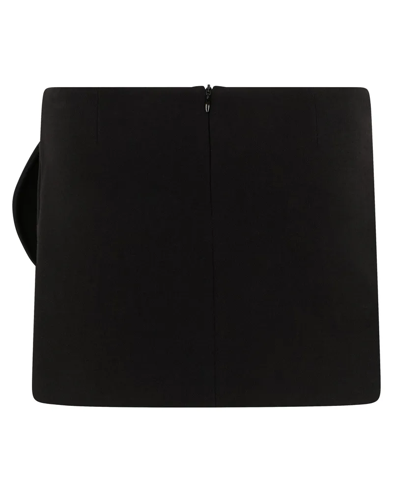 Magda Butrym Women's Mini Skirt Low Waist Black Polyester Black