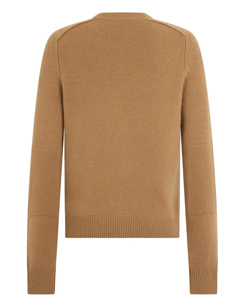 Burberry Crew Neck Cashmere Sweater — Camel Camel