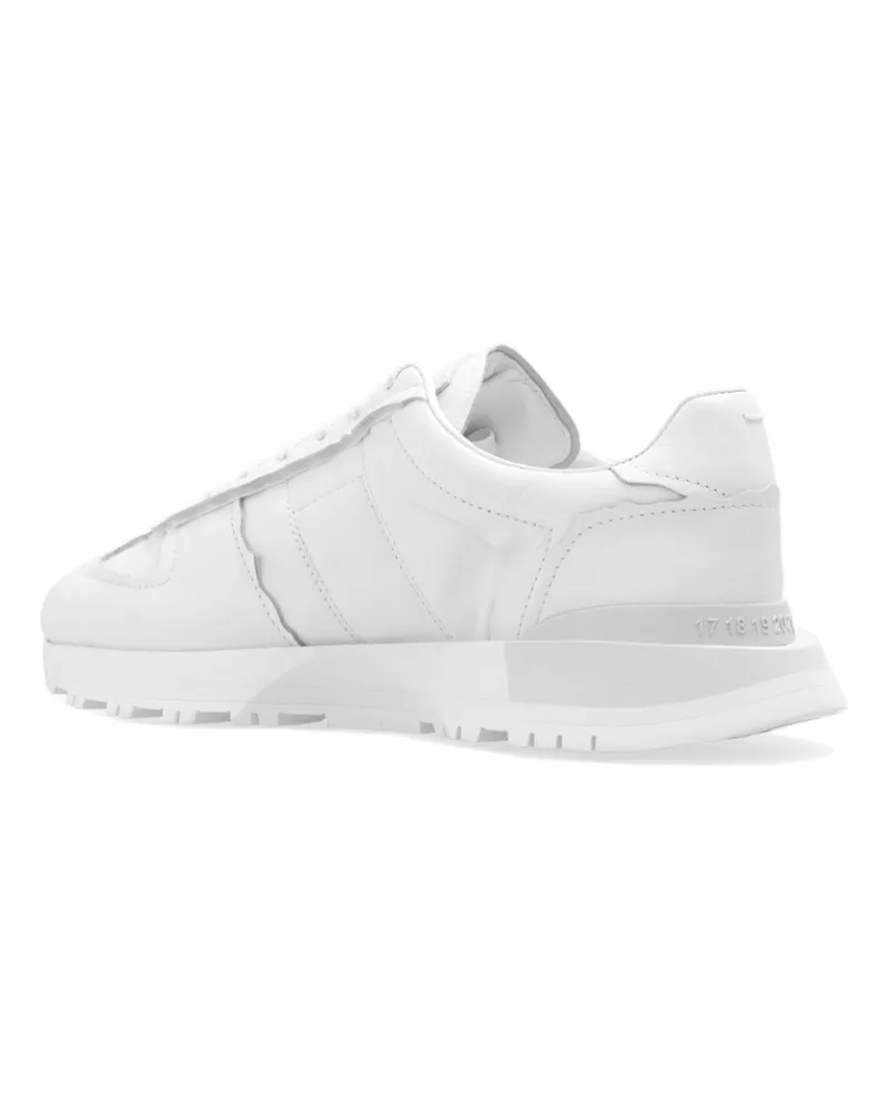 Maison Margiela Men's 50-50 Runner Sneakers White Shoes White