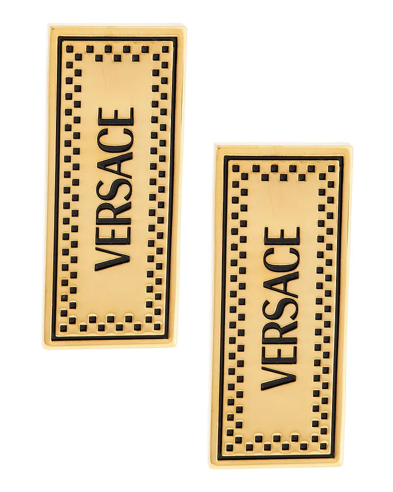 Versace Women's 90s Logo Earrings Gold Accessories > Jewelry Gold