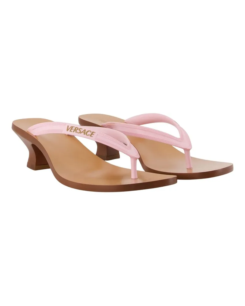Versace Women's T.40 Sandal Pumps -  Synthetic Pink Plastic Shoes Pink