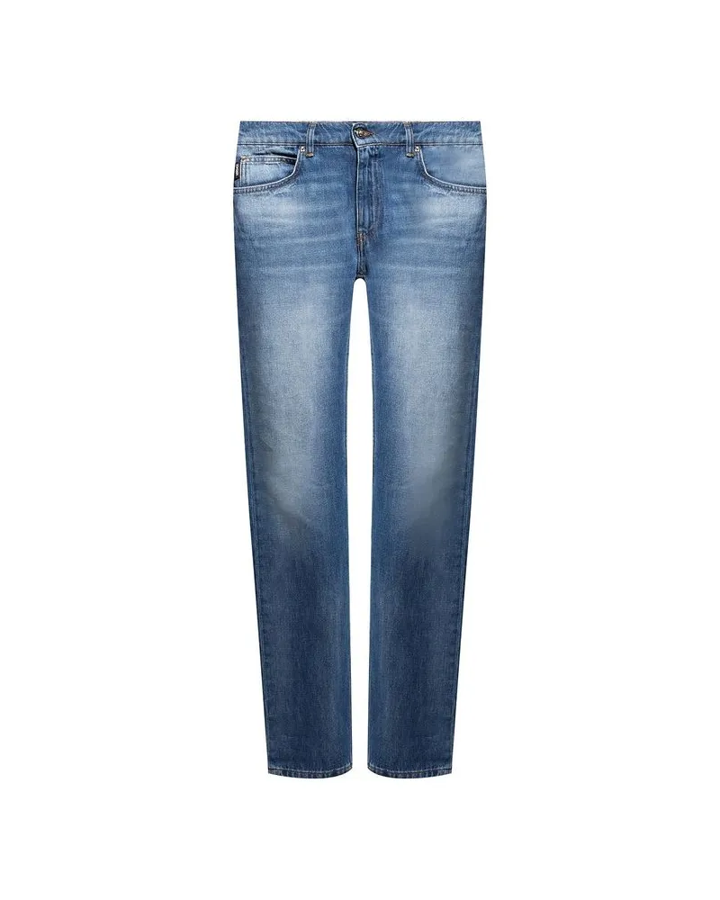 Versace Cotton Straight-Leg Jeans — Blue Blue