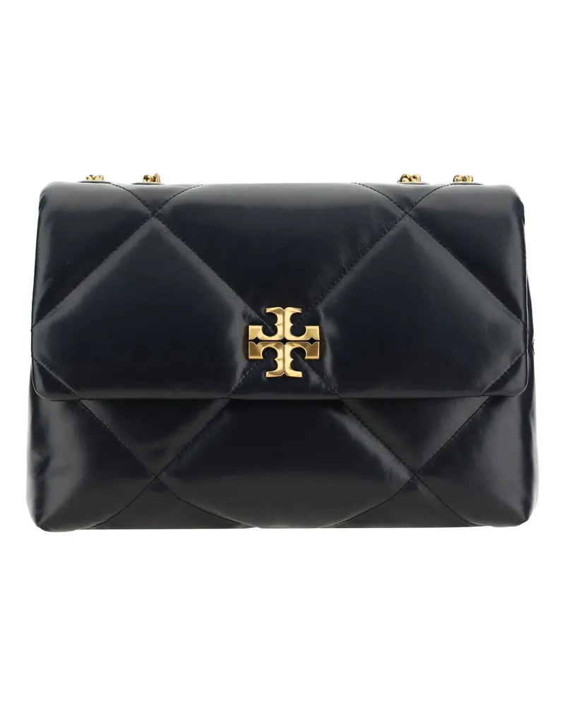 Tory Burch Kira Diamond Lambskin Leather Shoulder Bag — Black Black