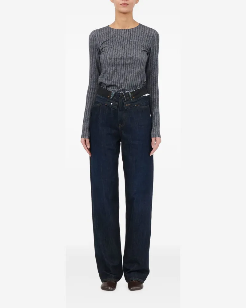 Maison Margiela Deconstructed Waistband Jeans — Navy Navy