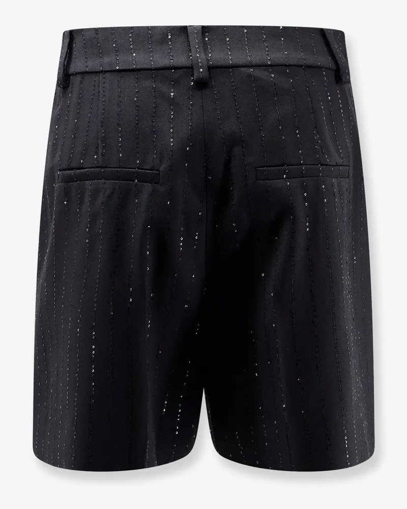 Max Mara Women's Siberia Virgin Wool Shorts With Sequins Black Black