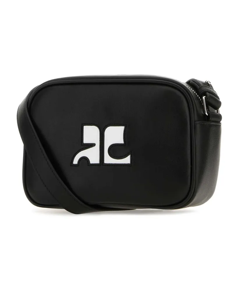 Courrèges Women's Black Leather Rã©ã©dition Shoulder Bag Borse A Tracolla Black