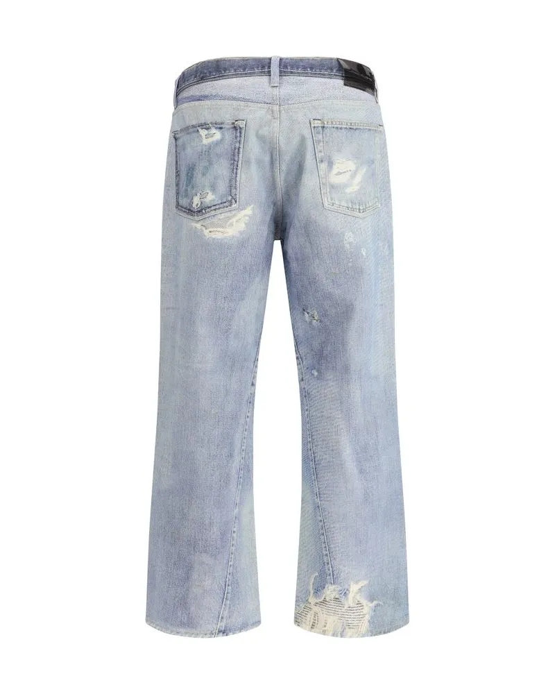 Our Legacy Men's Blue Cotton Relaxed Fit Jeans Clothing Blue