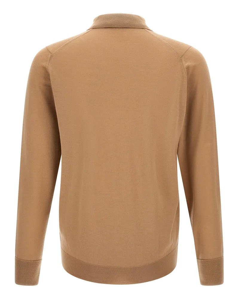 John Smedley Dorset Polo Shirt — Camel Camel