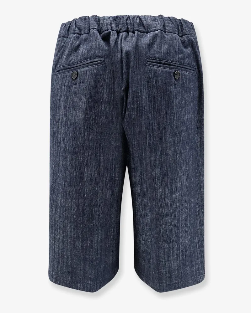 Hevò Men's Shorts Torre Lapillo Blue Cotton Blend Blue