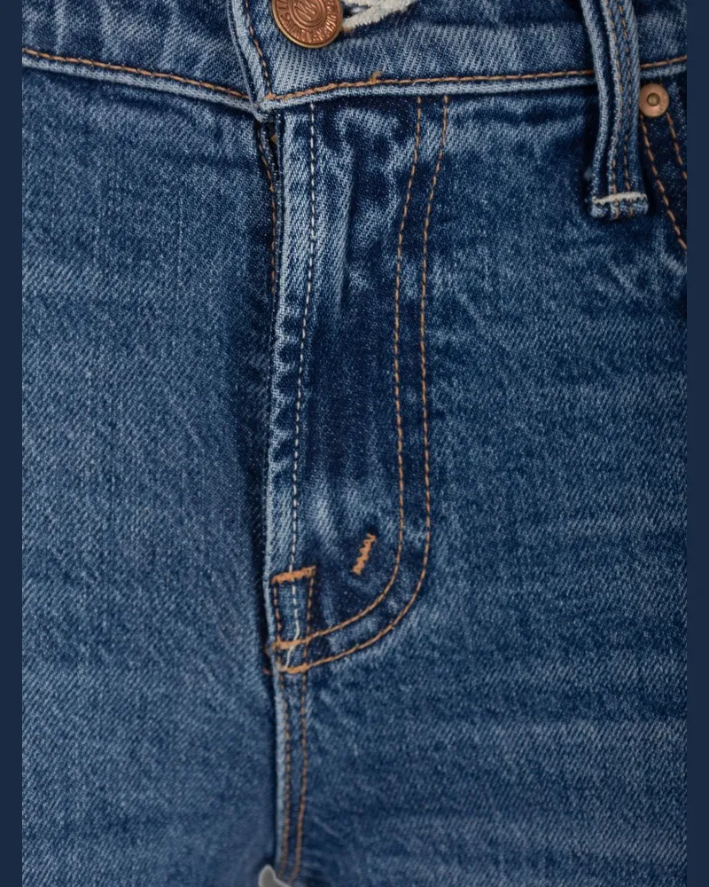 Mother Jinx Heel Jeans — Blue Blue