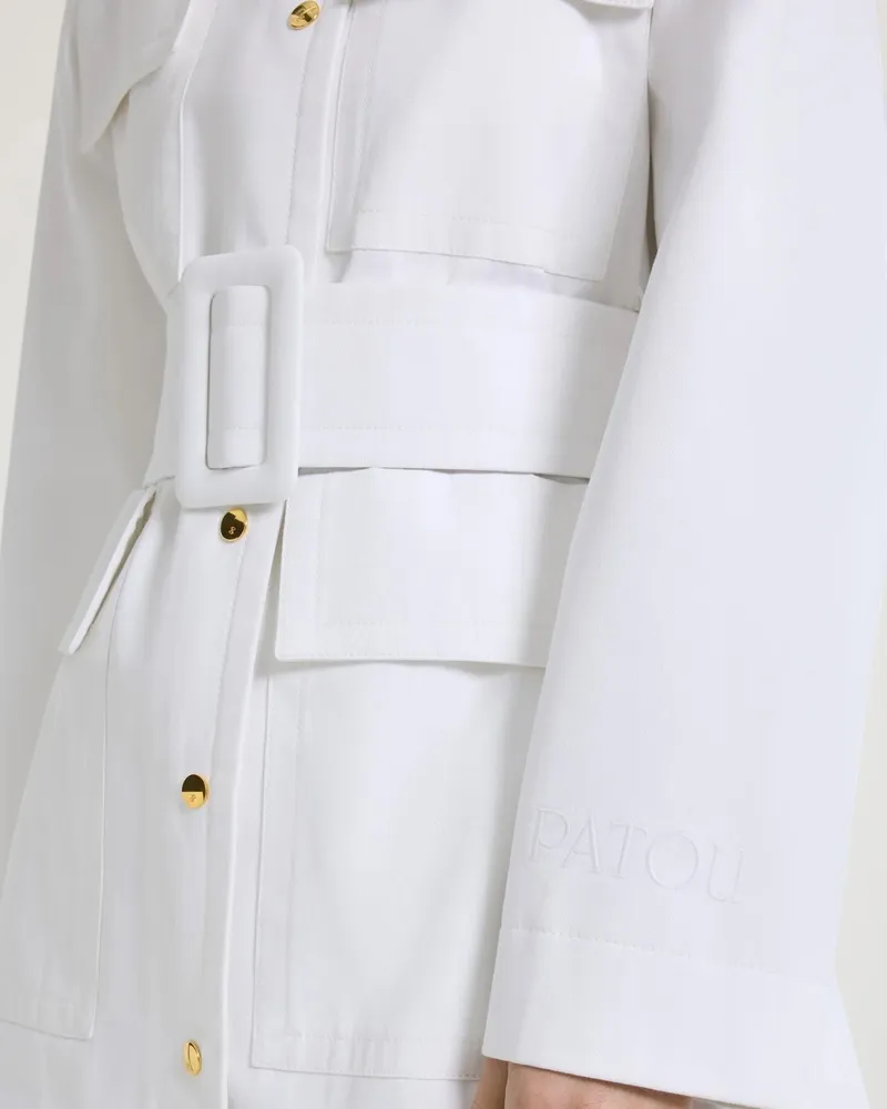 Patou Safari Parka Coat — White White