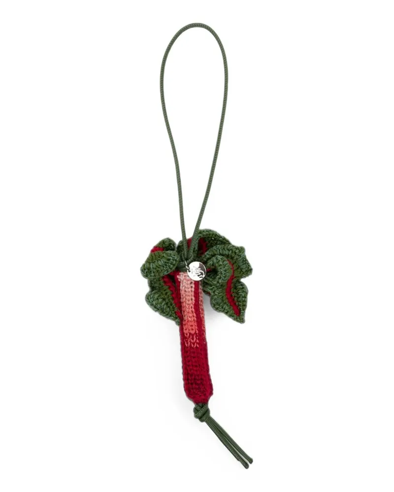 032c Knit Rhubarb Hair Charm — Red Red