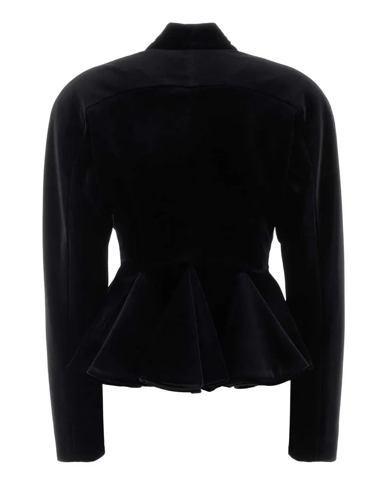 Alberta Ferretti Velvet Blazer — Black Black