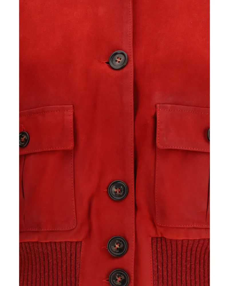 Valstar Suede Goatskin Jacket — Red Red