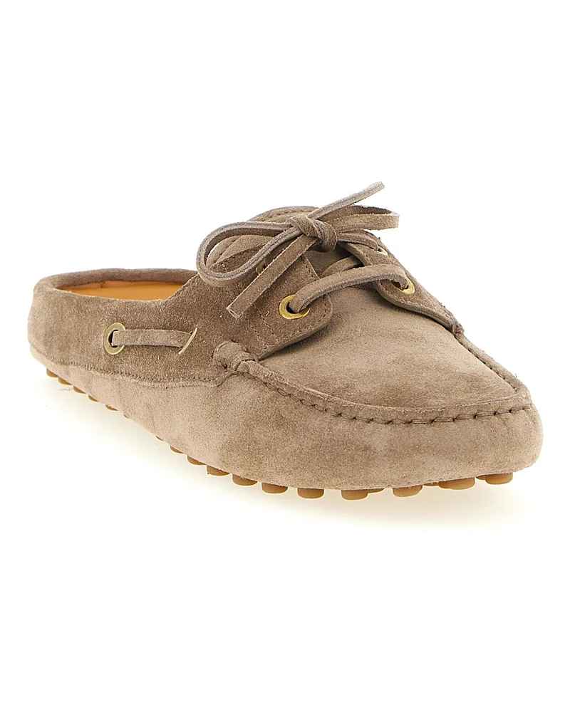 TOD'S Women's Beige Calfskin Flats Beige