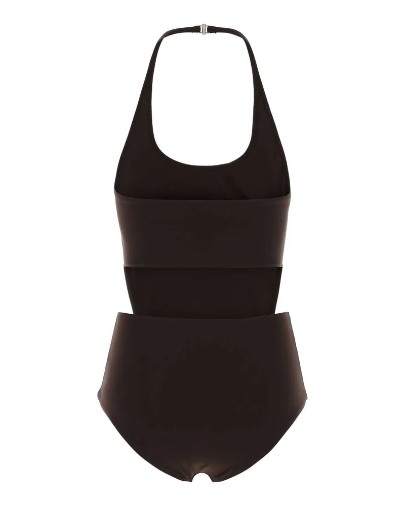 Alaïa Women's Chocolate Stretch Nylon Swimsuit Chocolat Exterior: Elastane Costumi Da Bagno Swimwear Brown