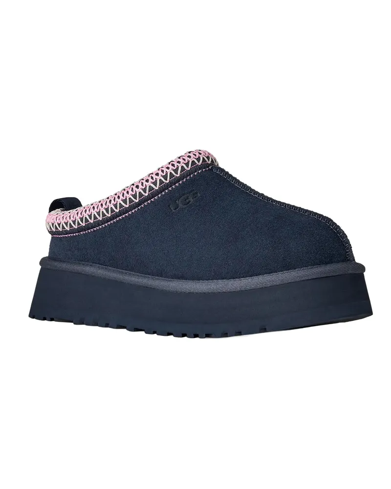 UGG Women's Clogs Tazz Ii Dark Indigo Upper: Leather Slippers Flat Shoes Navy