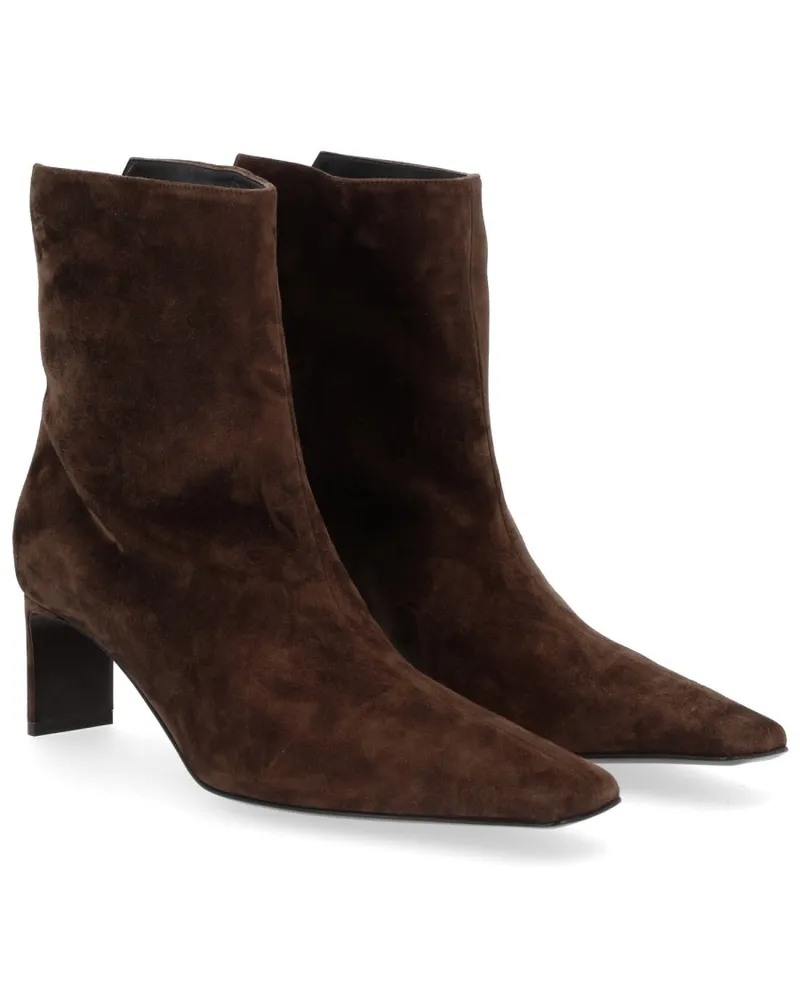KHAITE Ona Ankle Boot — Brown Brown