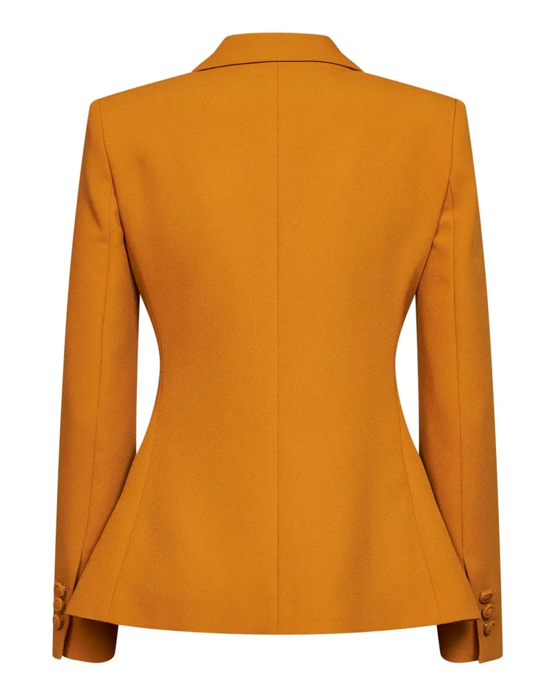 Blanca Women's Crêpe Jacket Gregis Ochre Yellow Polyester Yellow