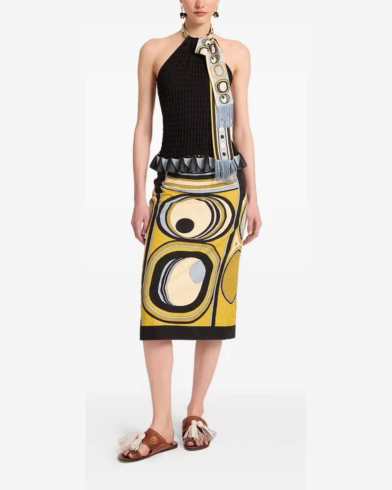 La DoubleJ Women's Midi Skirt Multicolour Cotton Multicolor