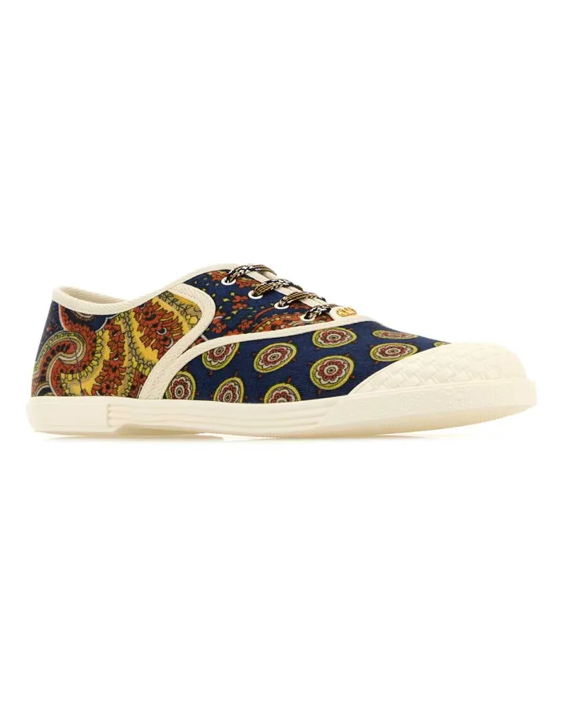 Valentino Garavani Men's Printed Fabric Bay By Sneakers Printdisi24398ivoryivory Multicolor