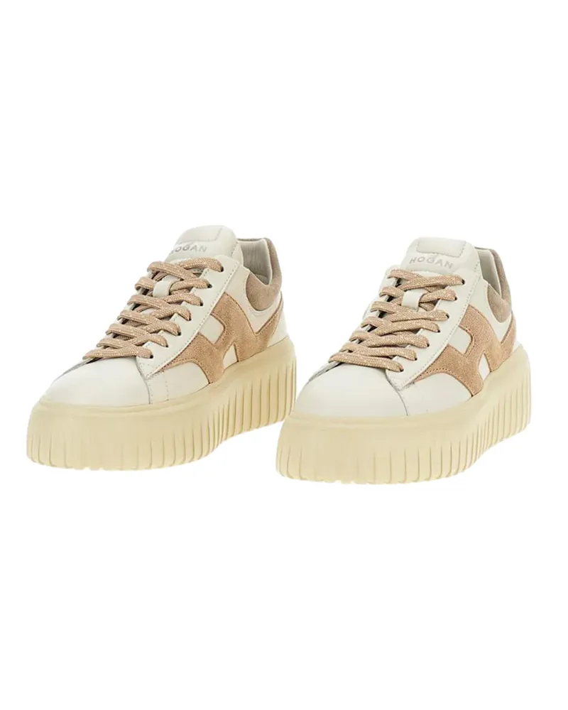 Hogan Women's Sneakers H-Stripes Ivory Beige White Trainers White