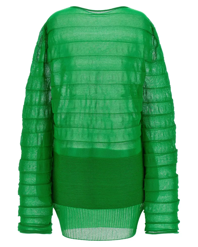 Issey Miyake Women's Bicolor Polyester Sweatshirt Clothing Green