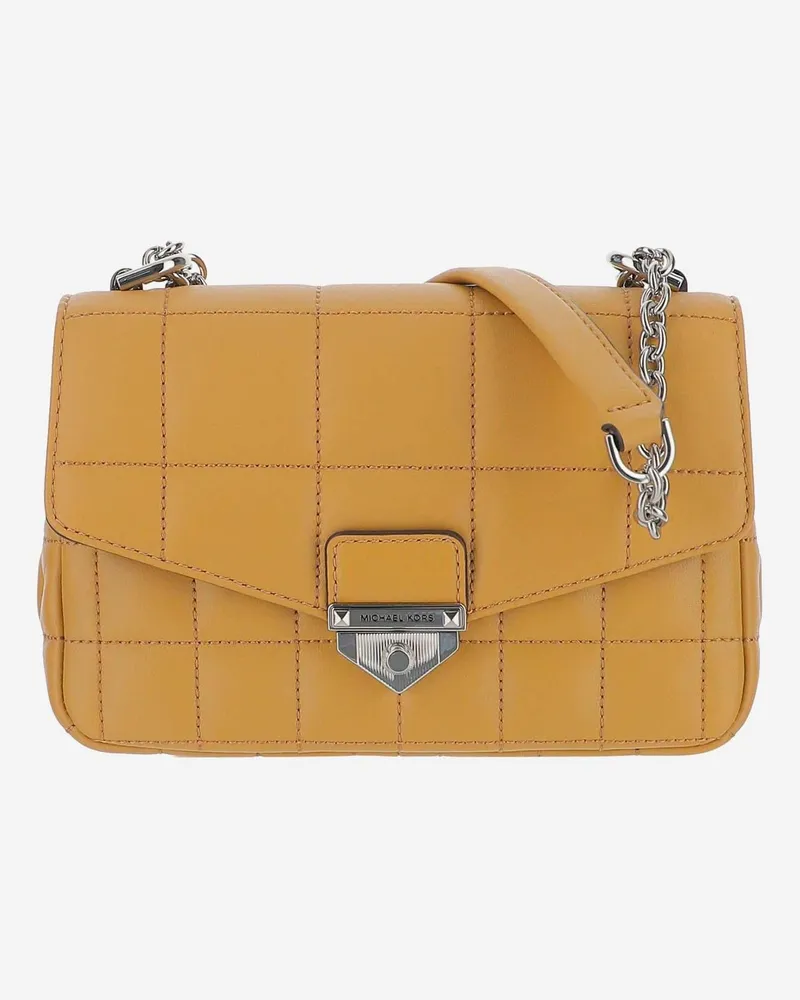 Michael Kors Women's Soho Small Shoulder Bag Beige Lambskin Beige
