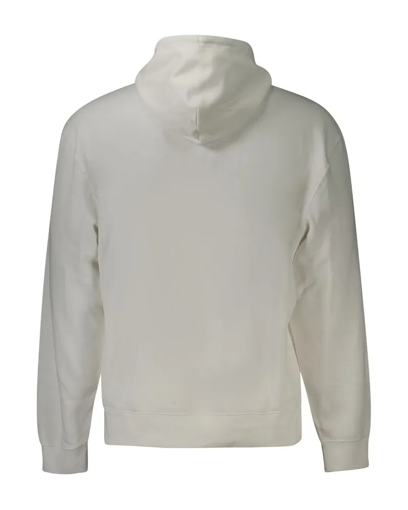 Calvin Klein Logo-Embroidered Cotton-Blend Hoodie — White White