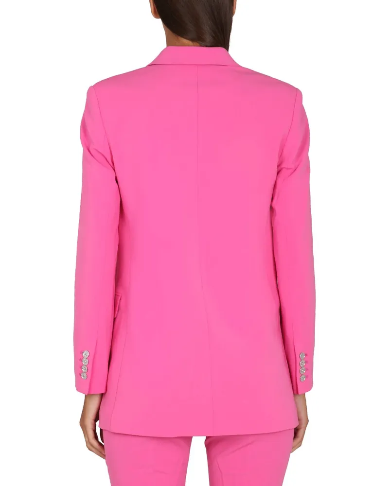 Michael Kors Single-Breasted Triacetate Blazer — Pink Pink