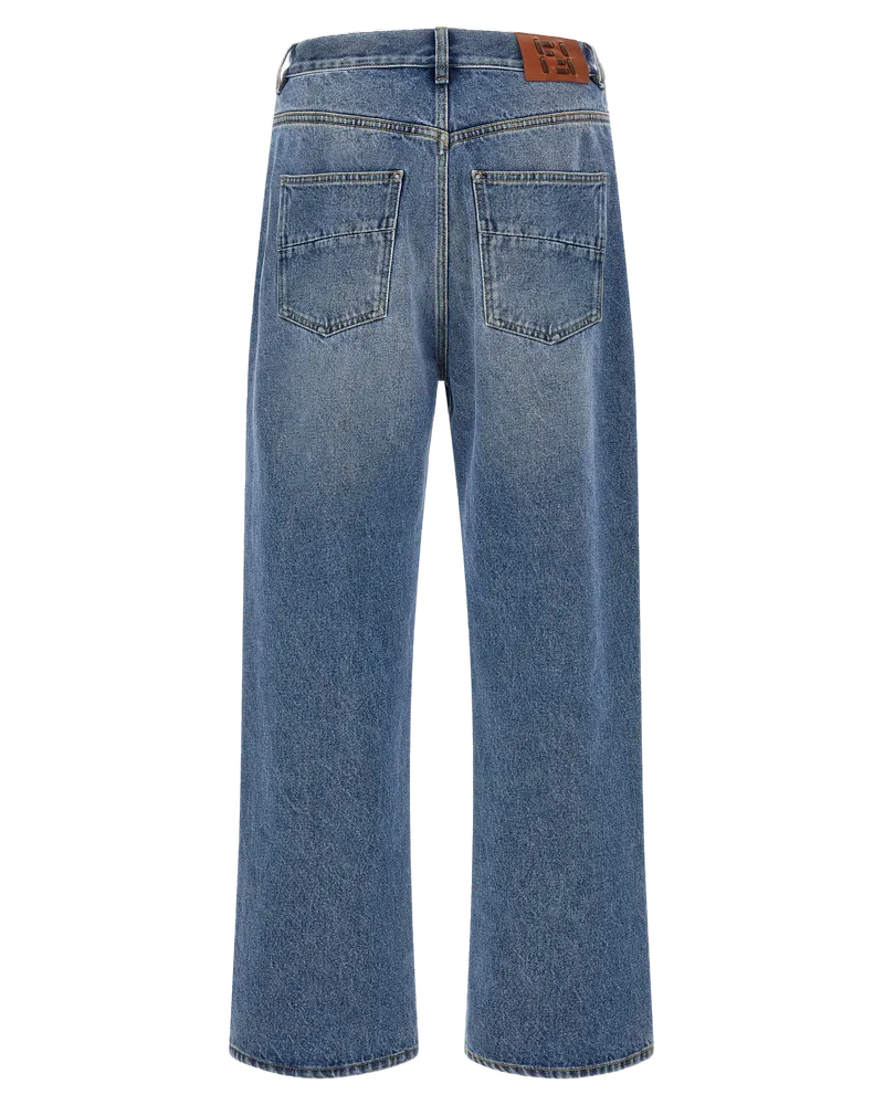 Fendi Stone-Wash Relaxed Fit Jeans — Blue Blue