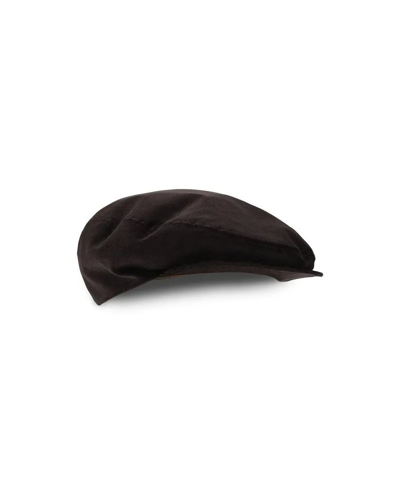 Dolce & Gabbana DOGH587AFUVETM0682BB Cotton Flat Cap — Brown Brown