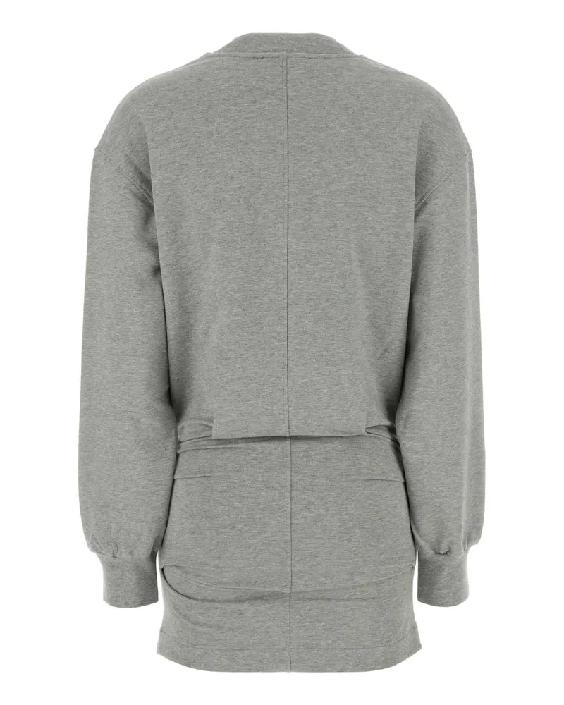 ATTICO Women's Grey Stretch Cotton Sweatshirt Mini Dress Melangegrey Exterior: Elastane Abiti Gray