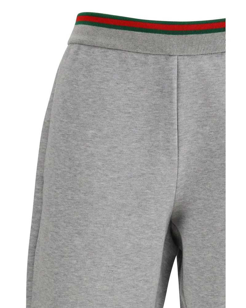 Gucci Women Trousers Cotton Jersey Grey Melange Gray