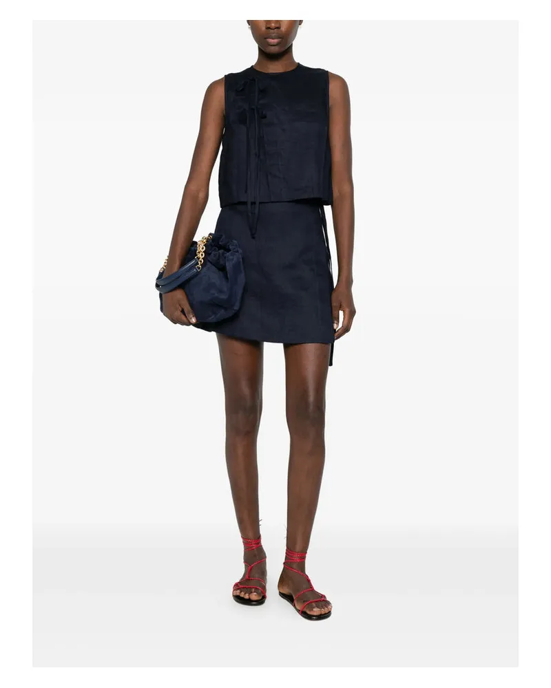 BONDI BORN Leiden Wrap Skirt — Navy Navy