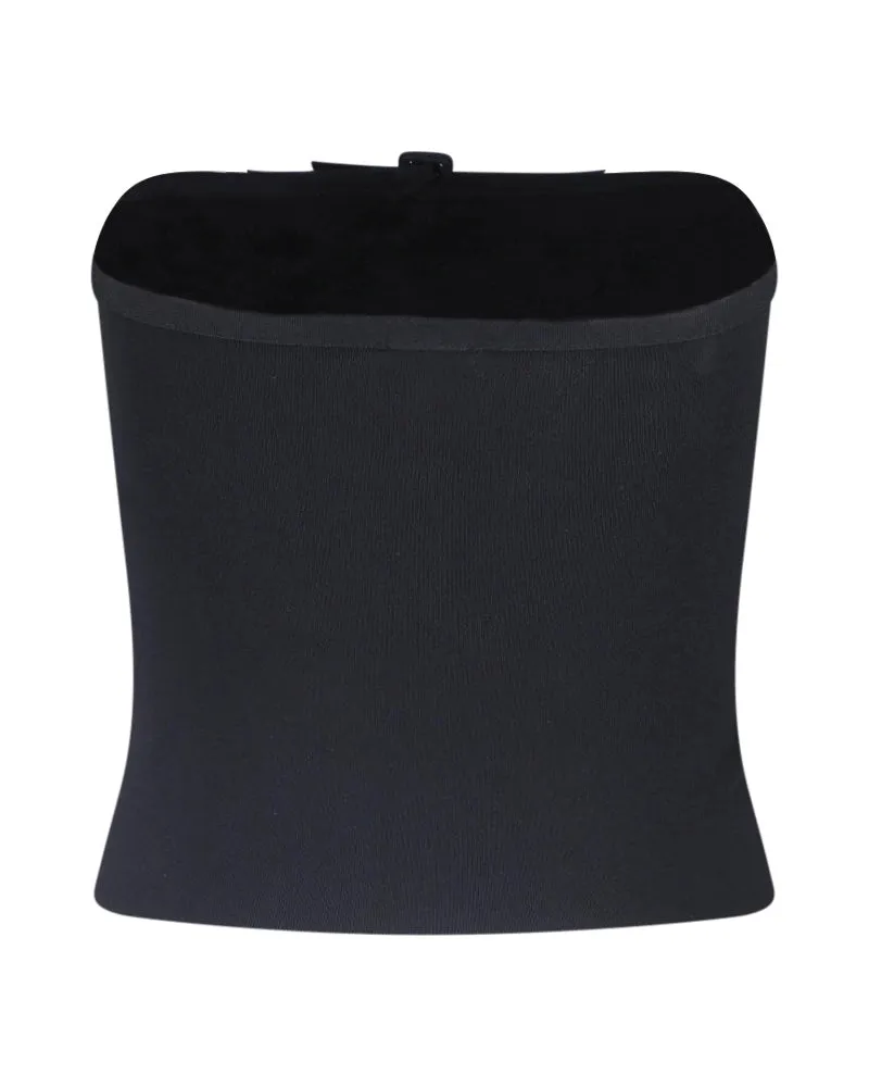 Courrèges Women's Top Black Viscose Black