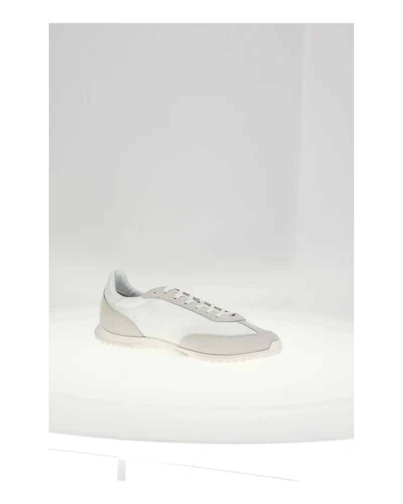 Celine Men's Low Lace-Up Sneaker Triomph White Upper Polyester Trainers White